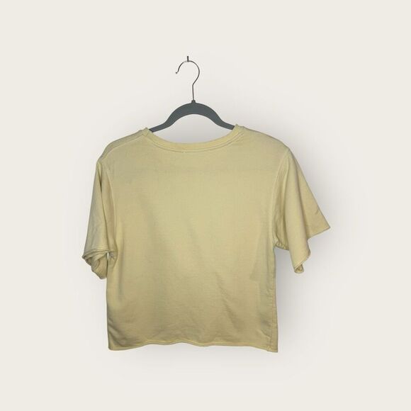 Don’t Ask Why Butter Yellow Raw Hem Tee One Size Fits Most - Picture 2 of 4